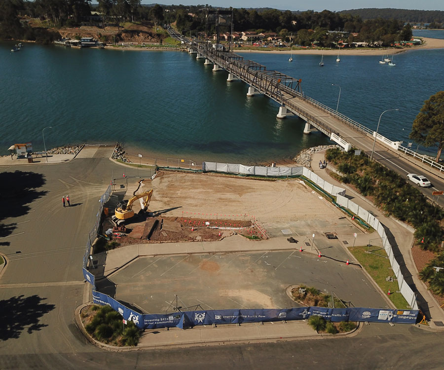 Aerial view of project site