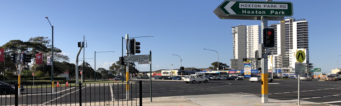 Hume Highway Hoxton Park Road in Liverpool Hume Highway Hoxton Park Road in Liverpool