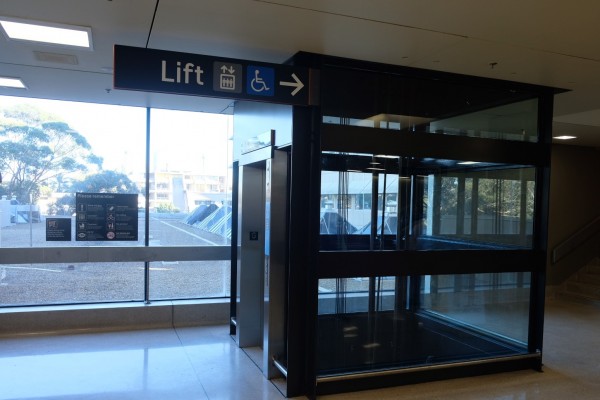 New lift at Edgecliff Station connecting customers from the concourse to the bus interchange