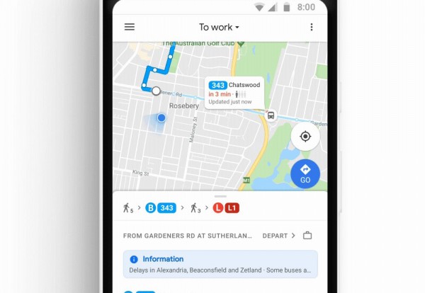 Bus on maps